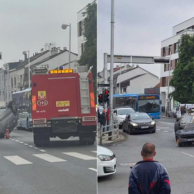 Sudar dva automobila na Črnomercu