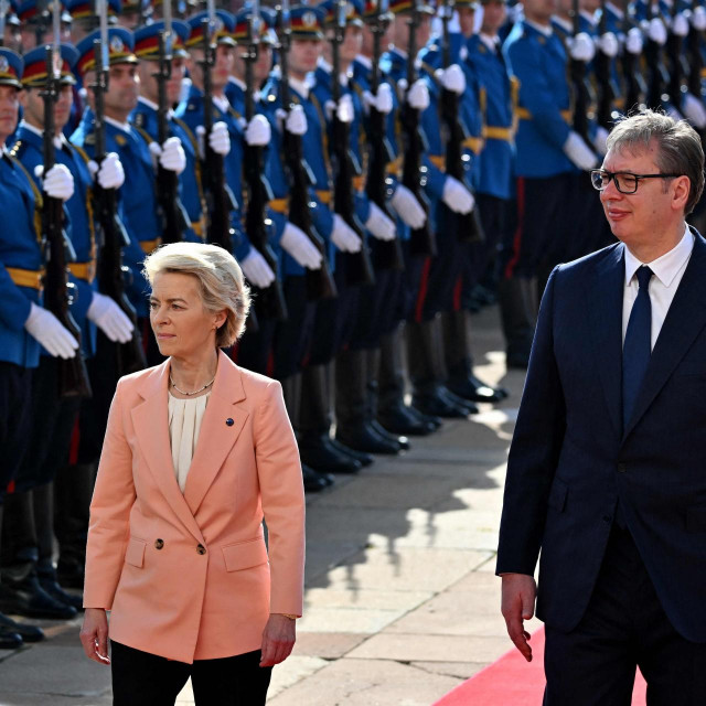 Ursula von der Leyen i Aleksandar Vučić u Beogradu