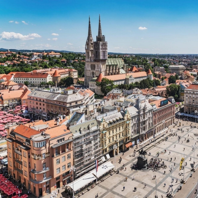 Pogled na Zagreb iz zraka