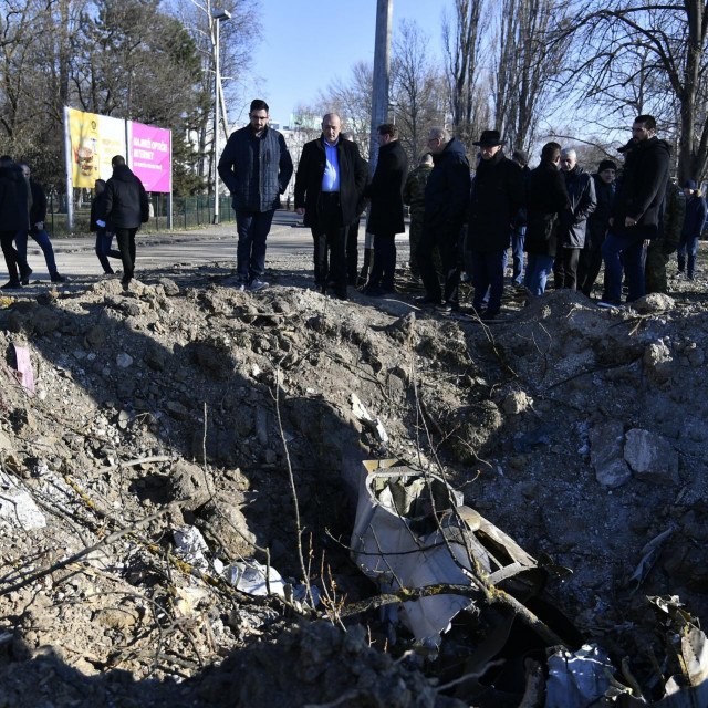 Pad drona u Zagrebu u ožujku 2022.