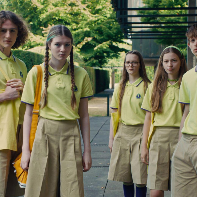 Luke Barker, Samuel D Anderson, Ksenia Devriendt, Gwen Currant, Florence Baker, BAC Films film: Club Zero (2023). 