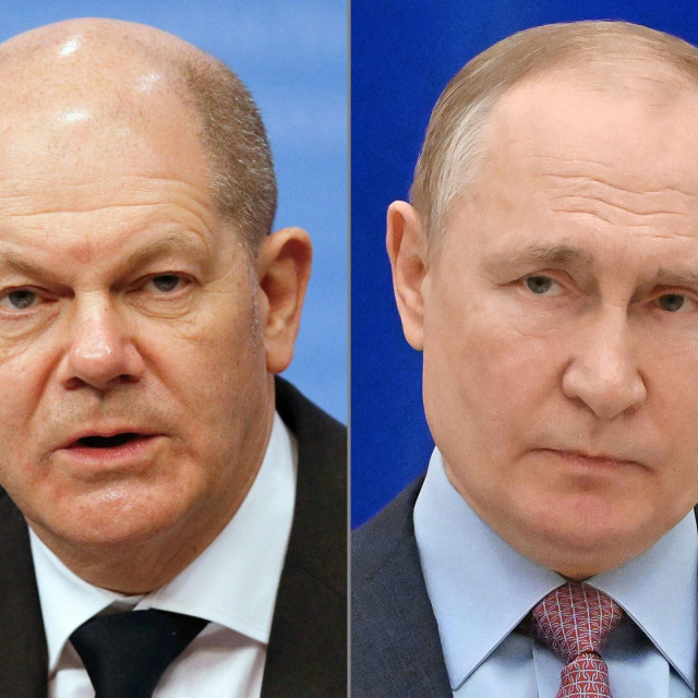  Olaf Scholz i Vladimir Putin