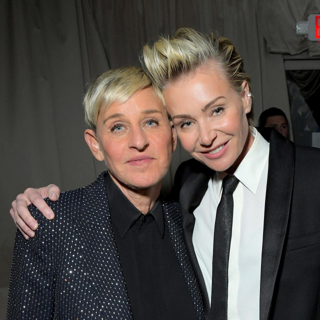 Ellen DeGeneres i Portia de Rossi na dodjeli Zlatnih globusa 2020.