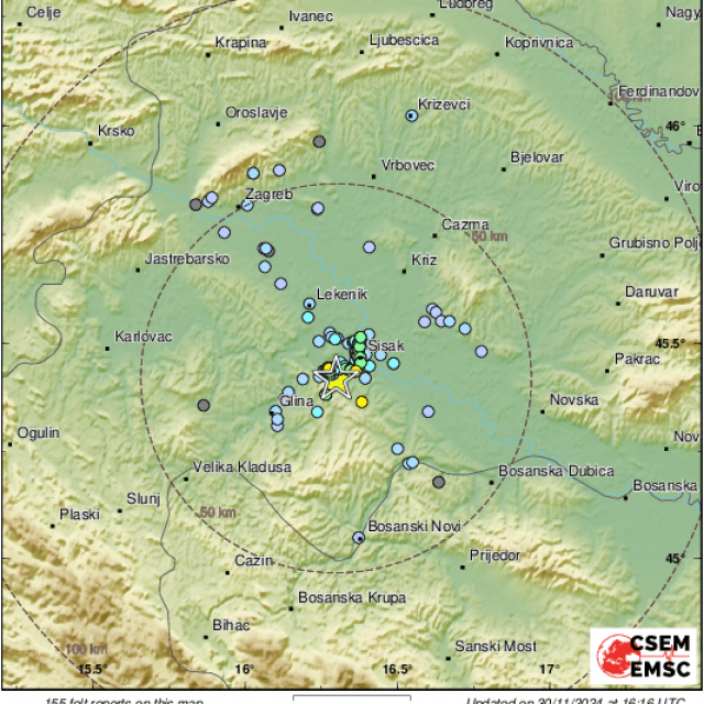 U 17:08 područje Siska pogodio je potres