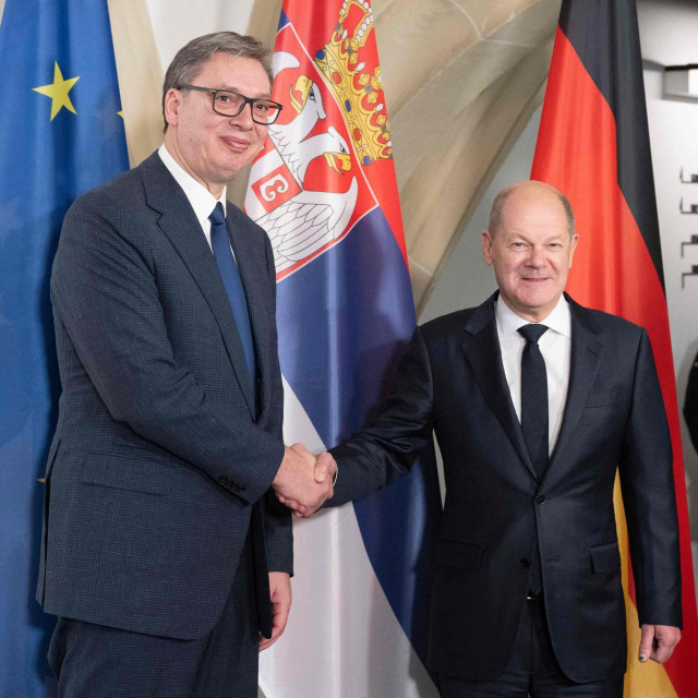 Aleksandar Vučić i Olaf Scholz