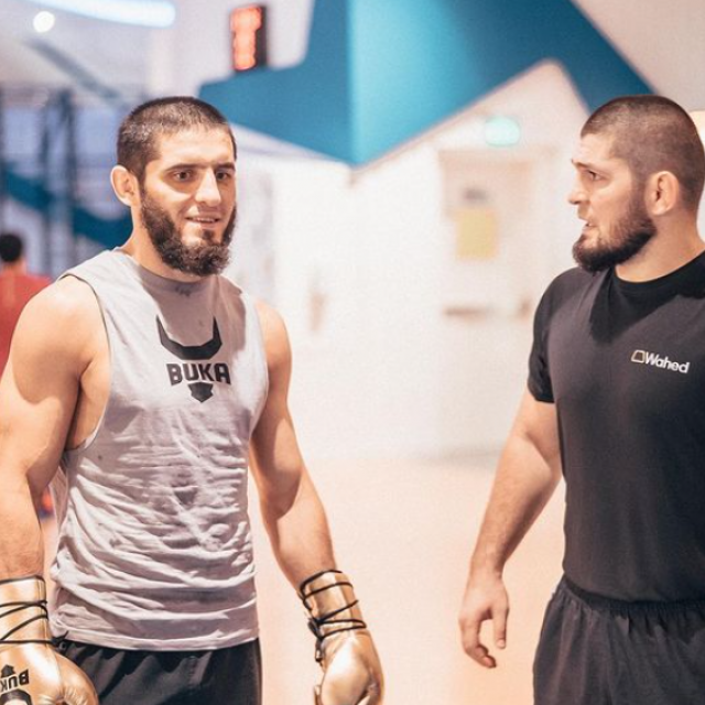 Islam Makhachev i Khabib Nurmagomedov