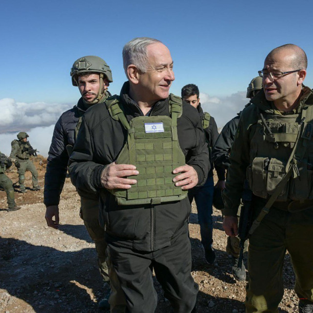 Benjamin Netanyahu na planini Hermon