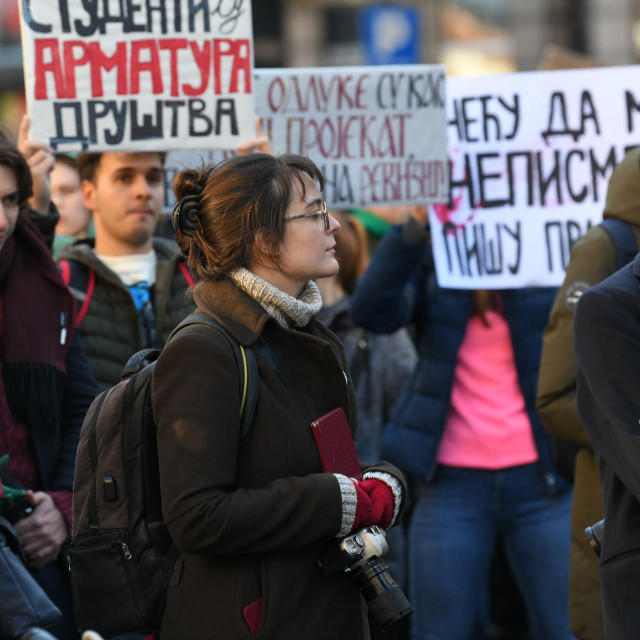 Zajednički prosvjed studenata u Beogradu održan u nedjelju