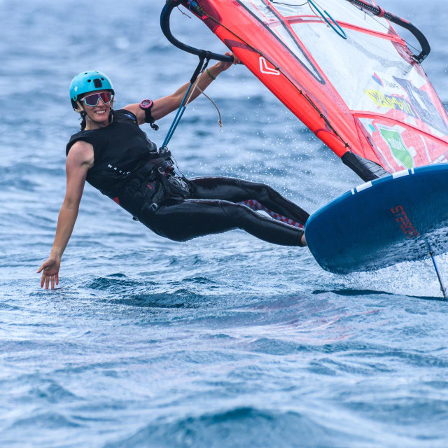 Split, 310524. Jedrilicarka Palma Cargo predstavlja Hrvatsku na Olimpijskim igrama 2024 u Parizu u jedrenju na dasci koje se odrzava u Maseillesu.