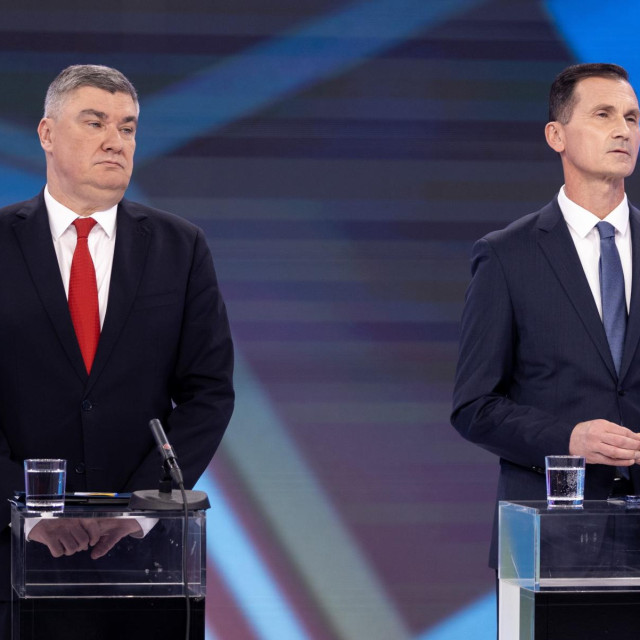 Zoran Milanović i Dragan Primorac na sučeljavanju na HRT-u uoči prvog kruga predsjedničkih izbora