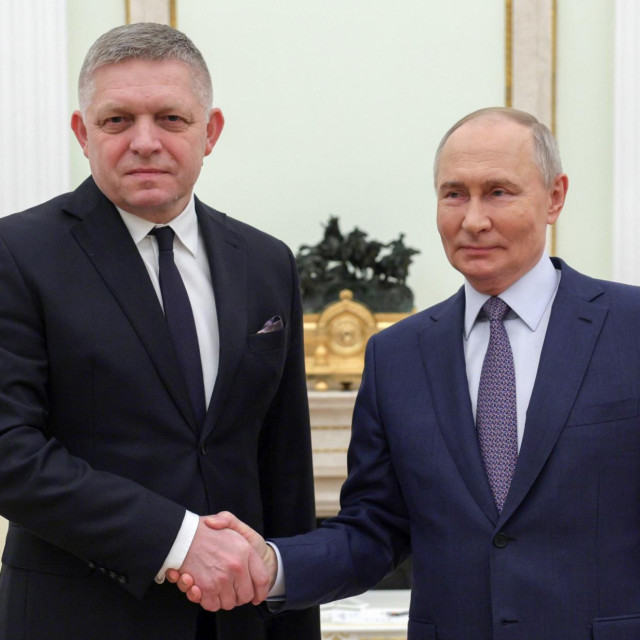 Robert Fico i Vladimir Putin tijekom sastanka u Moskvi