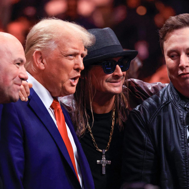 Dana White, Donald Trump, Kid Rock i Elon Musk