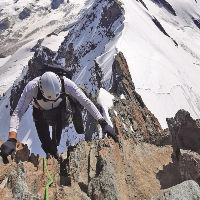 Ante Kotromanović tijekom uspona na Matterhorn