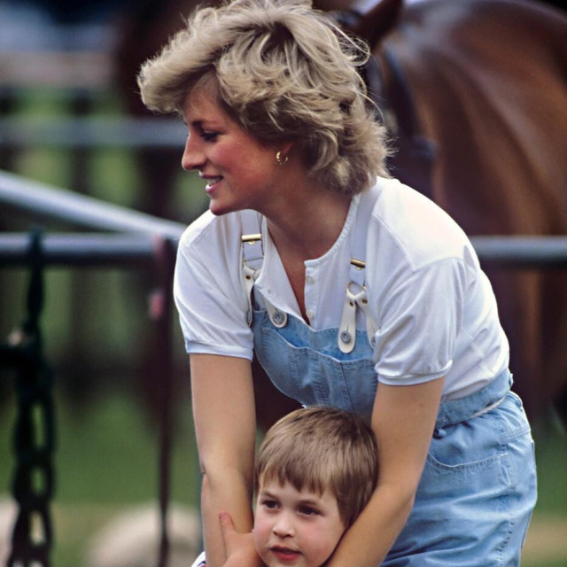 Diana i princ William na polo utrci u Windsoru