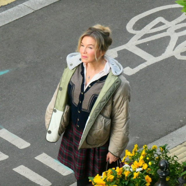 Renee Zellweger na setu filma