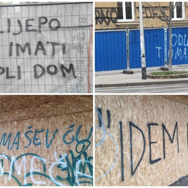 Grafiti u središtu Zagreba koje je pretvoreno u veliko gradilište