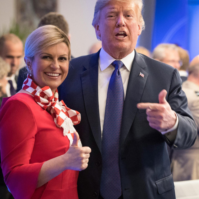 Kolinda Grabar-Kitarović i Donald Trump u Brusselsu 2018. na NATO-ovom summitu