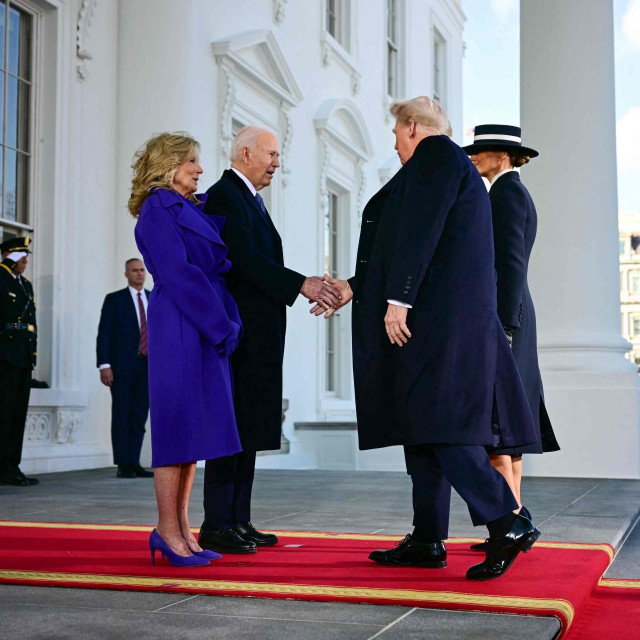 Joe i Jill Biden i Donald i Melania Trump 