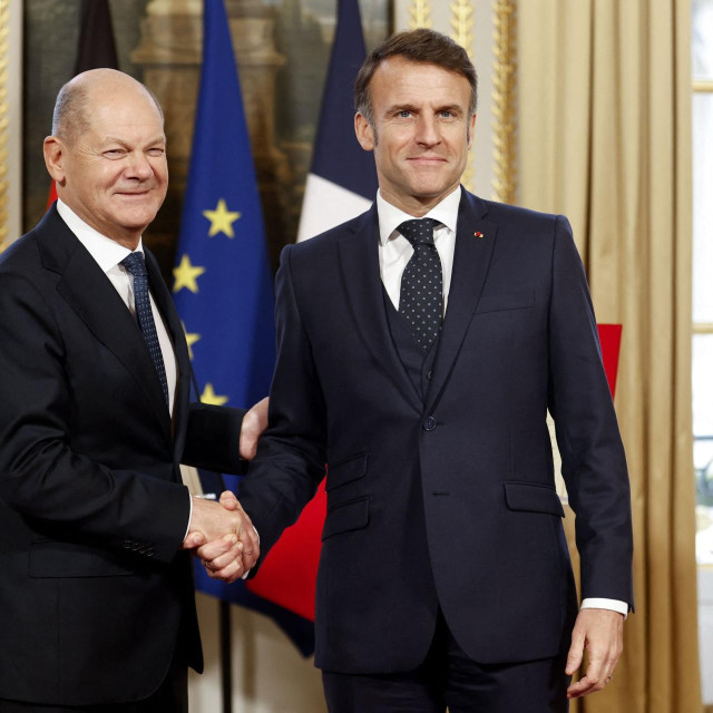 Olaf Scholz i Emmanuel Macron