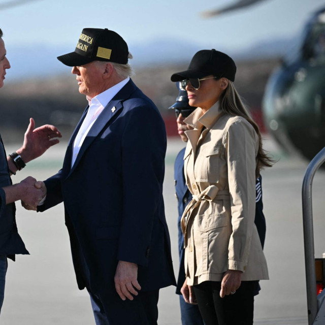 Donald Trump, Lady Melania Trump i Gavin Newsom