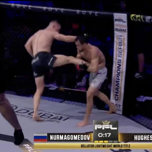 Usman Nurmagomedov (lijevo) vs. Paul Hughes (desno)