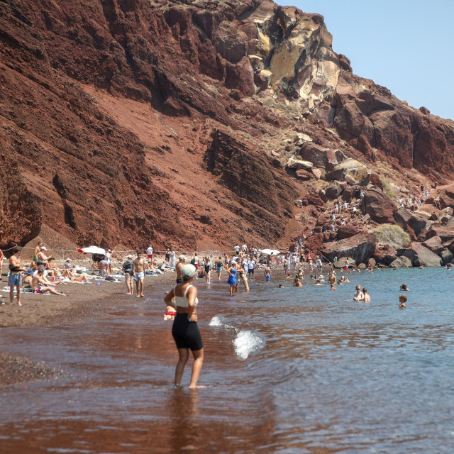 Santorini, Crvena plaža, arhivska fotografija