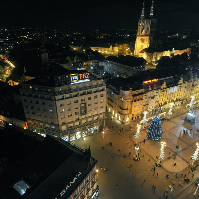 Zagreb noću, ilustrativna fotografija