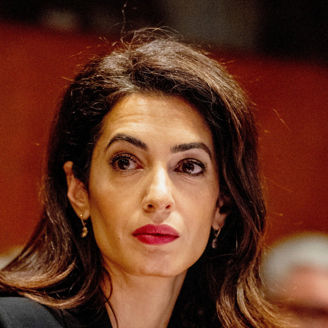 Amal Clooney u Ujedinjenim narodima 2019. kada je zastupala žrtve ISIS-a