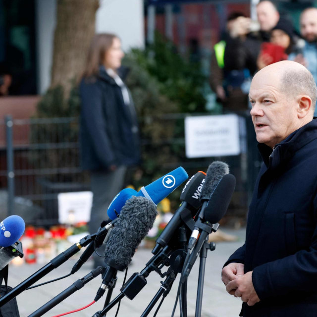 Njemački kancelar Olaf Scholz u Muenchenu nakon napada