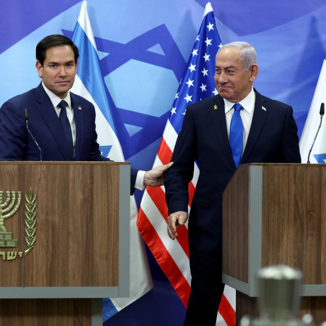 Marco Rubio (lijevo) i Benjamin Netanyahu (desno)