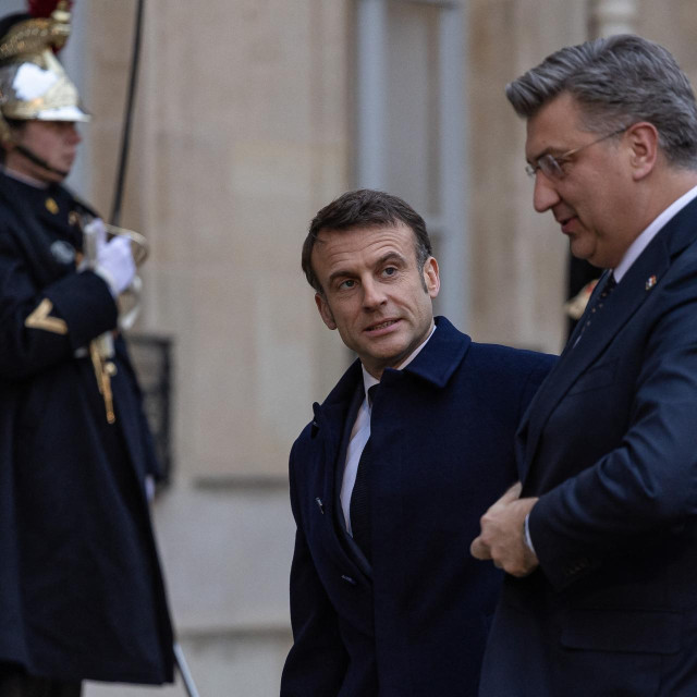 Emmanuel Macron i Andrej Plenković