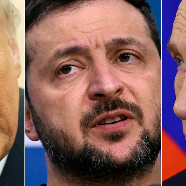 Donald Trump, Volodimir Zelenski i Vladimir Putin