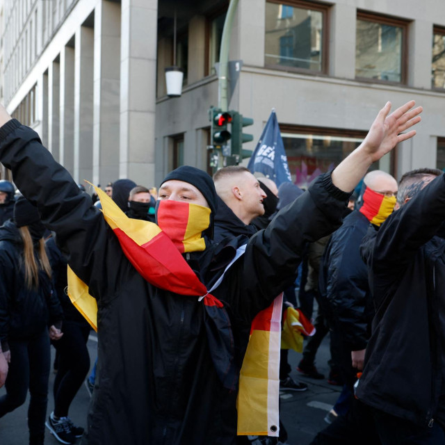 Pristaše njemačke krajnje desnice u Berlinu