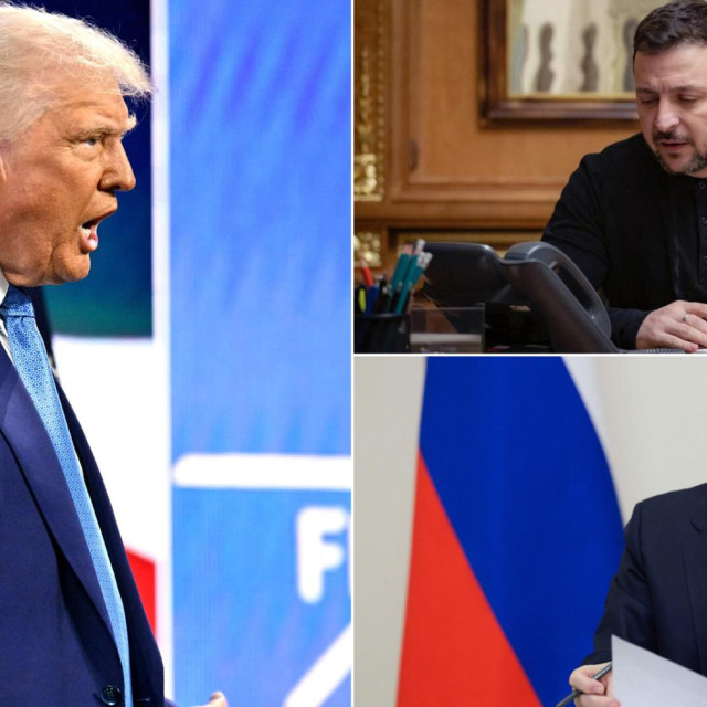 Donald Trump, Volodimir Zelenski i Vladimir Putin