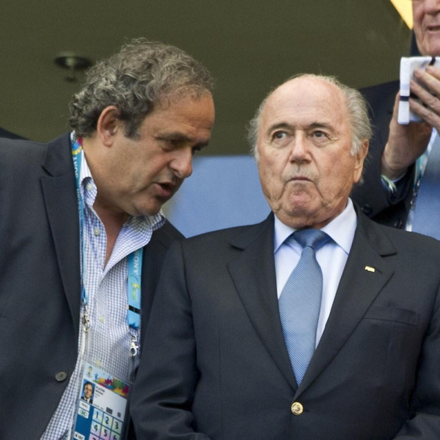 Michel Platini i Sepp Blatter