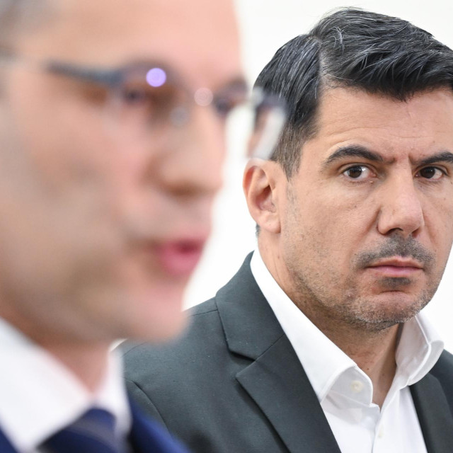 Predsjednik Mosta Božo Petrov i glavni stranački operativac Nikola Grmoja