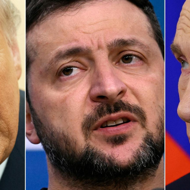 Donald Trump, Volodimir Zelenski, Vladimir Putin