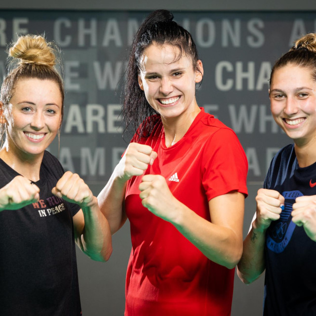 Jade Jones, Matea Jelić i Anastasija Zolotic.