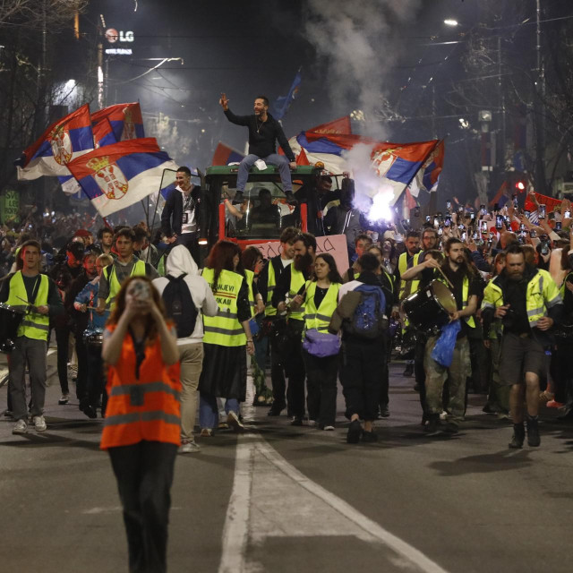 Studenti prilikom dolaska u Beograd