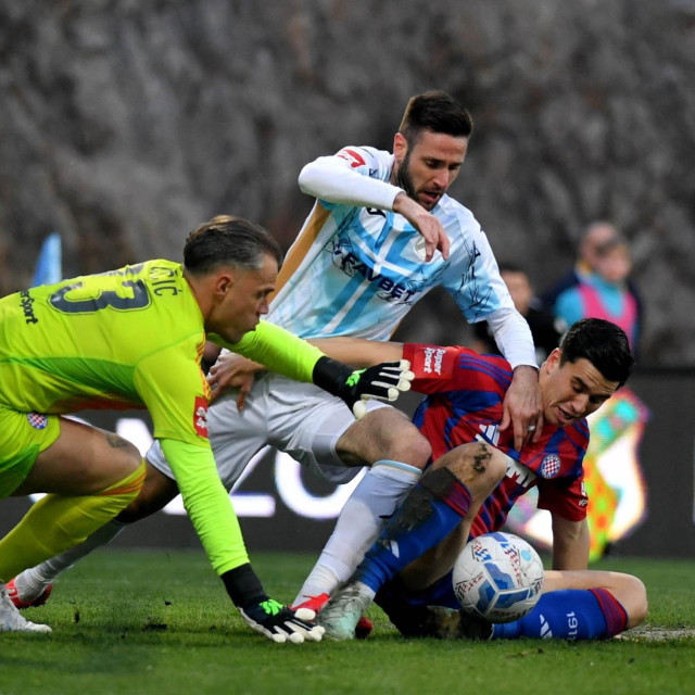 Rijeka - Hajduk: Ivan Lučić, Duje Čop i Dominik Prpić