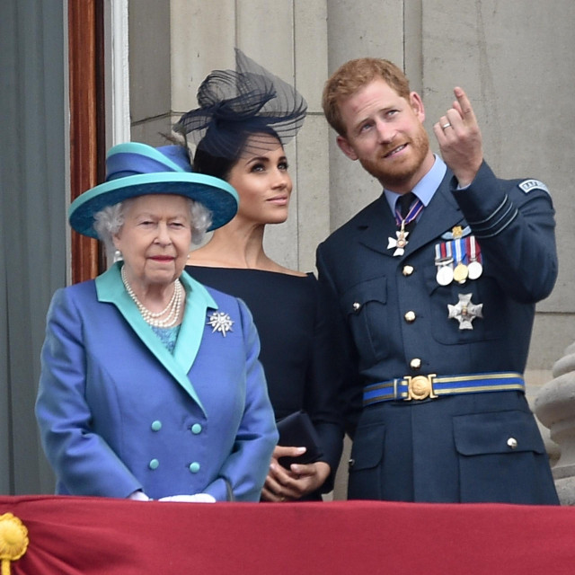 Kraljica Elizabeta, princ Harry i Meghan 2018