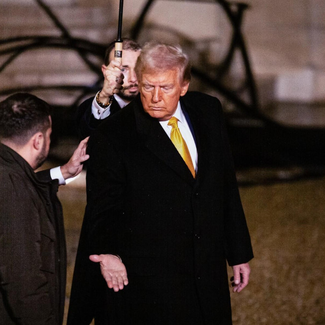 Emmanuel Macron, Donald Trump i Volodimir Zelenski