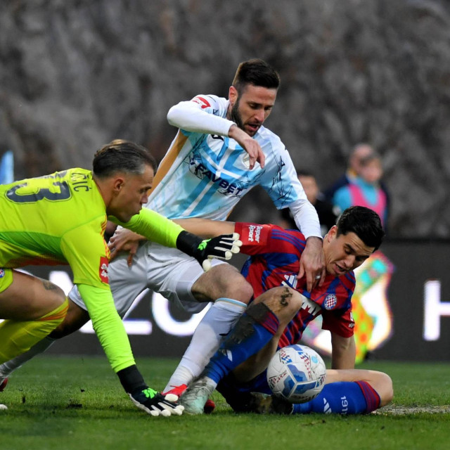 Rijeka - Hajduk: Ivan Lučić, Duje Čop, Dominik Prpić