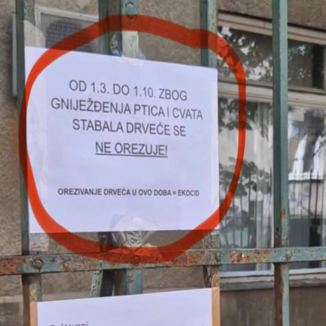 Obavijest pred Ministarstvom jučer