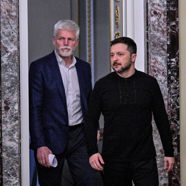 Češki predsjednik Petr Pavel i ukrajinski predsjednik Volodimir Zelenski na sastanku u Kijevu u ožujku 2025.