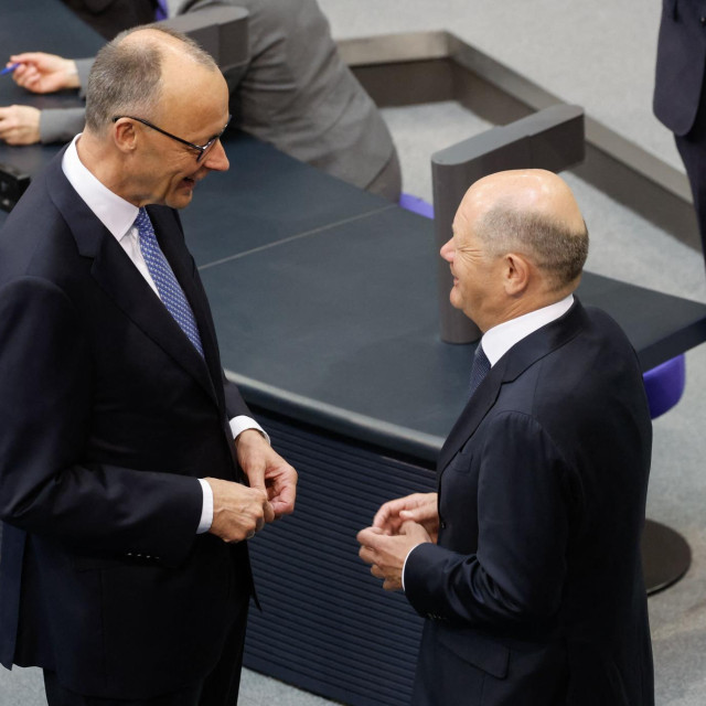 Friedrich Merz i bivši kancelar Olaf Scholz