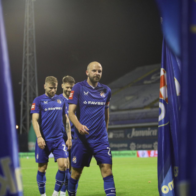 Zagreb, 270425.
Stadion Maksimir.
Nogometna utakmica 32. kola SuperSport HNL-a, GNK Dinamo - HNK Rijeka
Na fotografiji: Josip Misic.