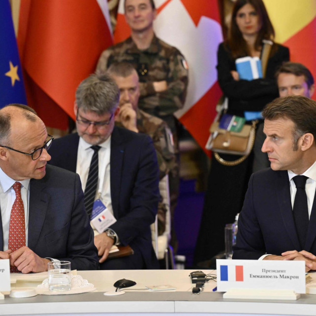 Njemački kancelar Friedrich Merz i francuski predsjednik Emmanuel Macron