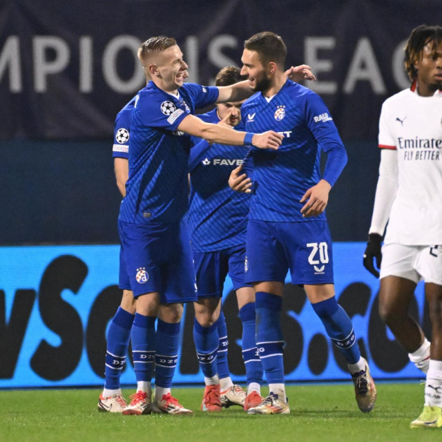Dinamo - Milan: slavlje igrača Dinama