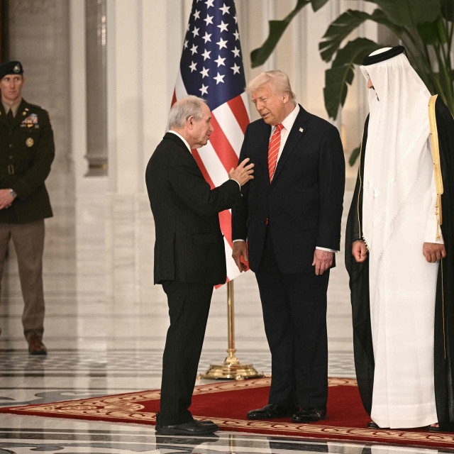 Stephen Schwarzman, Donald Trump, Tamim bin Hamad al-Thani, Sheikha Jawaher 